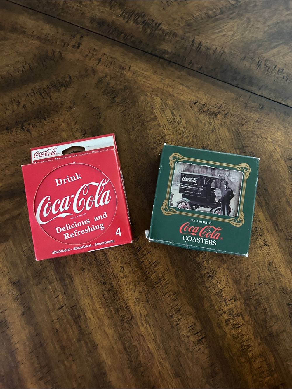 Coca-Cola Red & Green Coaster Sets